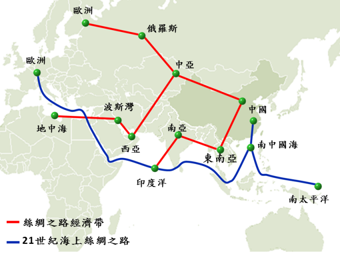 地圖：一帶一路
