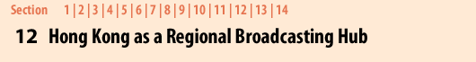 The Hong Kong Broadcasting Scene - 12 Hong Kong as a Regional Broadcasting Hub