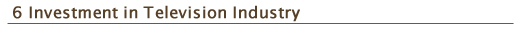 6. Investment in Television Industry
