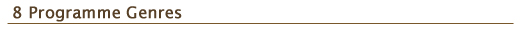 8. Programme Genres